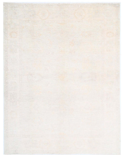 Oushak 8' 8" X 11' 3" Hand Knotted Wool Rug 8' 8" X 11' 3" (264 X 343) / Ivory / Wool