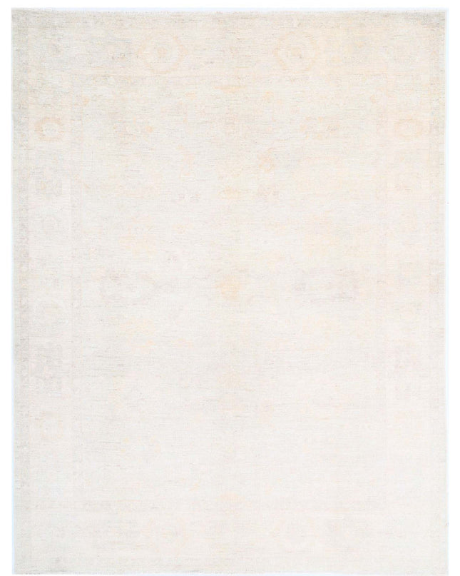 Oushak 8' 8" X 11' 3" Hand Knotted Wool Rug 8' 8" X 11' 3" (264 X 343) / Ivory / Wool