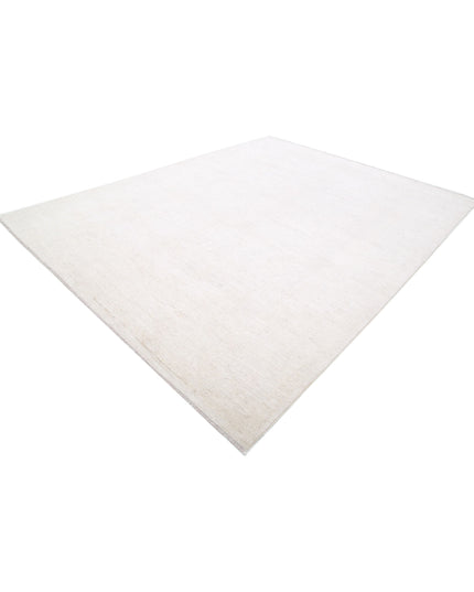 Oushak 9' 1" X 11' 6" Hand Knotted Wool Rug 9' 1" X 11' 6" (277 X 351) / Ivory / Wool