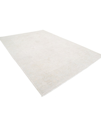 Oushak 8' 5" X 11' 11" Hand Knotted Wool Rug 8' 5" X 11' 11" (257 X 363) / Ivory / Wool
