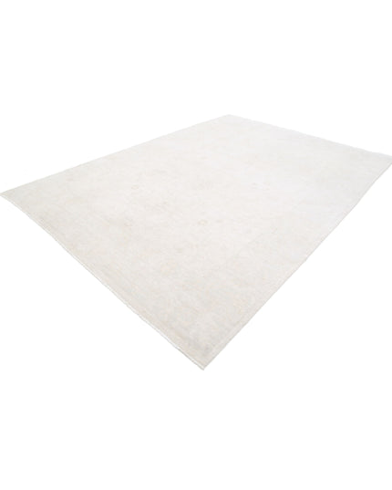 Oushak 8' 5" X 11' 11" Hand Knotted Wool Rug 8' 5" X 11' 11" (257 X 363) / Ivory / Wool