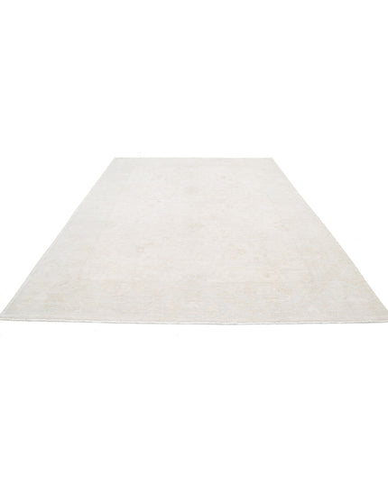 Oushak 8' 5" X 11' 11" Hand Knotted Wool Rug 8' 5" X 11' 11" (257 X 363) / Ivory / Wool