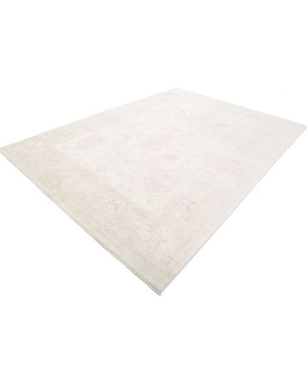 Oushak 8' 8" X 11' 8" Hand Knotted Wool Rug 8' 8" X 11' 8" (264 X 356) / Ivory / Wool