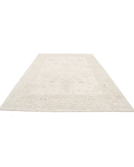 Oushak 8' 8" X 11' 8" Hand Knotted Wool Rug 8' 8" X 11' 8" (264 X 356) / Ivory / Wool