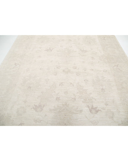 Oushak 8' 8" X 11' 8" Hand Knotted Wool Rug 8' 8" X 11' 8" (264 X 356) / Ivory / Wool