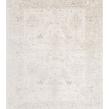 Oushak 8' 8" X 11' 8" Hand Knotted Wool Rug 8' 8" X 11' 8" (264 X 356) / Ivory / Wool