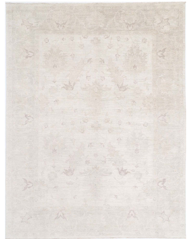 Oushak 8' 8" X 11' 8" Hand Knotted Wool Rug 8' 8" X 11' 8" (264 X 356) / Ivory / Wool