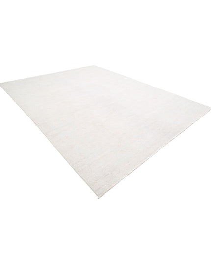 Oushak 10' 2" X 12' 11" Hand Knotted Wool Rug 10' 2" X 12' 11" (310 X 394) / Ivory / Wool