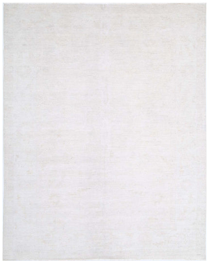 Oushak 10' 2" X 12' 11" Hand Knotted Wool Rug 10' 2" X 12' 11" (310 X 394) / Ivory / Wool