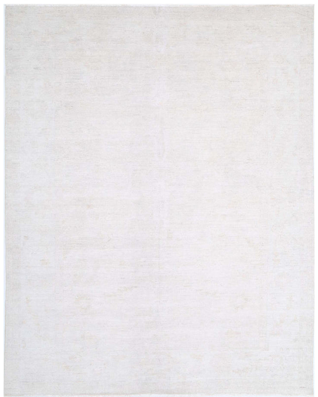 Oushak 10' 2" X 12' 11" Hand Knotted Wool Rug 10' 2" X 12' 11" (310 X 394) / Ivory / Wool