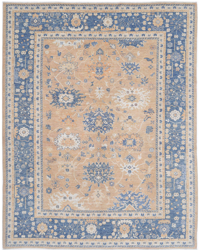 Oushak 9' 1" X 11' 8" Hand Knotted Wool Rug 9' 1" X 11' 8" (277 X 356) / Rust / Wool