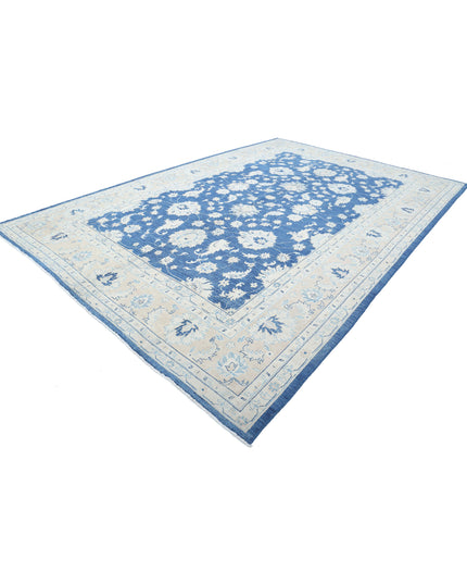 Oushak 10' 0" X 14' 9" Hand Knotted Wool Rug 10' 0" X 14' 9" (305 X 450) / Blue / Wool