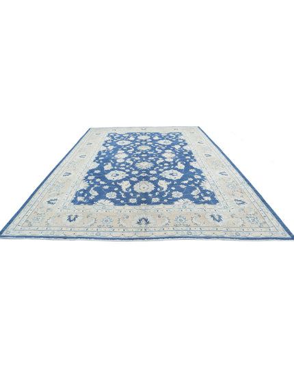 Oushak 10' 0" X 14' 9" Hand Knotted Wool Rug 10' 0" X 14' 9" (305 X 450) / Blue / Wool