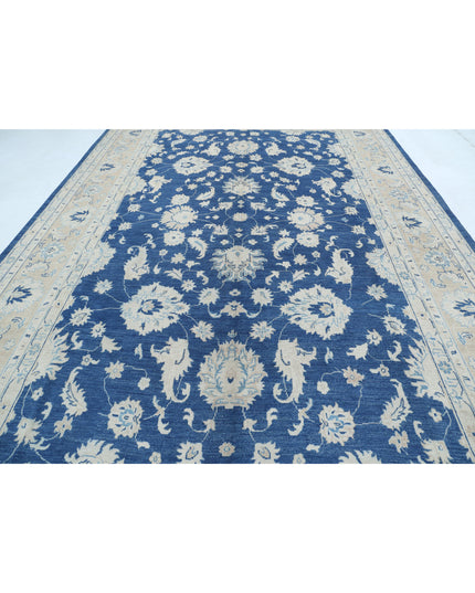 Oushak 10' 0" X 14' 9" Hand Knotted Wool Rug 10' 0" X 14' 9" (305 X 450) / Blue / Wool