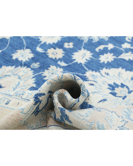 Oushak 10' 0" X 14' 9" Hand Knotted Wool Rug 10' 0" X 14' 9" (305 X 450) / Blue / Wool