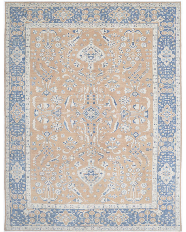 Oushak 9' 2" X 12' 3" Hand Knotted Wool Rug 9' 2" X 12' 3" (280 X 373) / Taupe / Wool