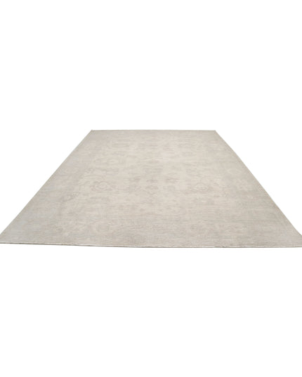 Oushak 9' 11" X 13' 1" Hand Knotted Wool Rug 9' 11" X 13' 1" (302 X 399) / Ivory / Wool