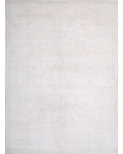 Oushak 10' 4" X 14' 1" Hand Knotted Wool Rug 10' 4" X 14' 1" (315 X 429) / Ivory / Wool