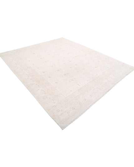 Oushak 7' 11" X 9' 5" Hand Knotted Wool Rug 7' 11" X 9' 5" (241 X 287) / Ivory / Wool