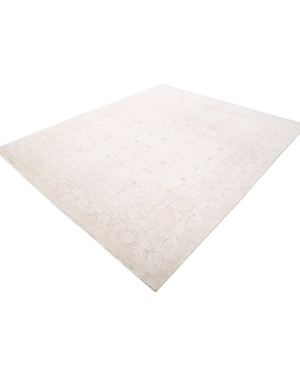 Oushak 7' 11" X 9' 5" Hand Knotted Wool Rug 7' 11" X 9' 5" (241 X 287) / Ivory / Wool