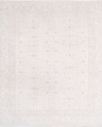 Oushak 7' 11" X 9' 5" Hand Knotted Wool Rug 7' 11" X 9' 5" (241 X 287) / Ivory / Wool