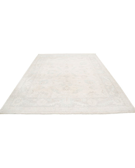 Oushak 8' 1" X 10' 0" Hand Knotted Wool Rug 8' 1" X 10' 0" (246 X 305) / Ivory / Wool