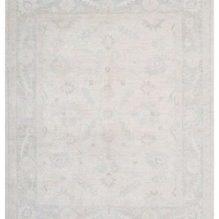 Oushak 8' 1" X 10' 0" Hand Knotted Wool Rug 8' 1" X 10' 0" (246 X 305) / Ivory / Wool
