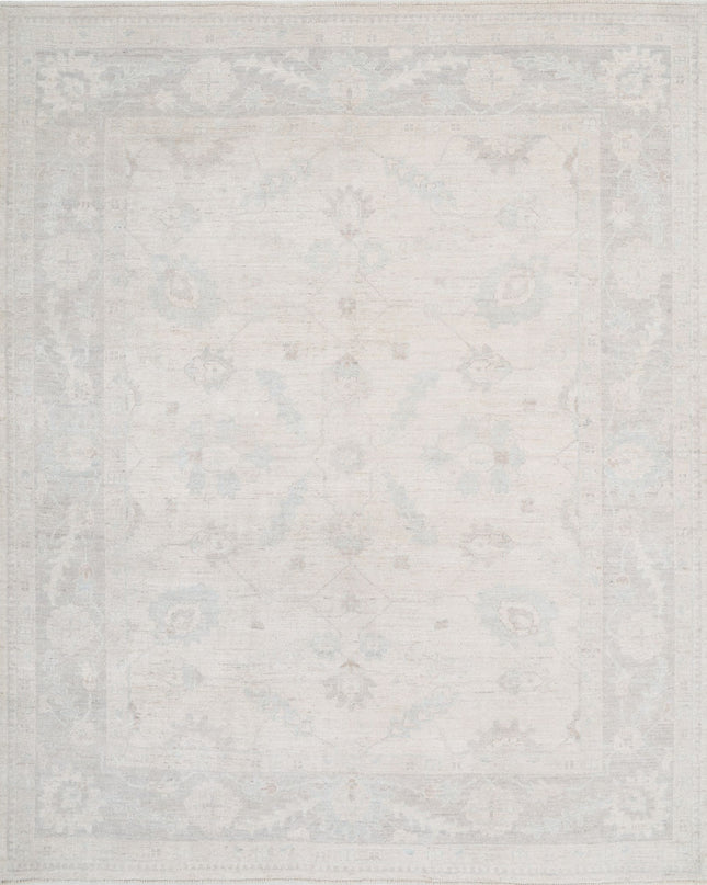 Oushak 8' 1" X 10' 0" Hand Knotted Wool Rug 8' 1" X 10' 0" (246 X 305) / Ivory / Wool