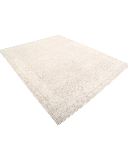 Oushak 8' 0" X 9' 11" Hand Knotted Wool Rug 8' 0" X 9' 11" (244 X 302) / Ivory / Wool