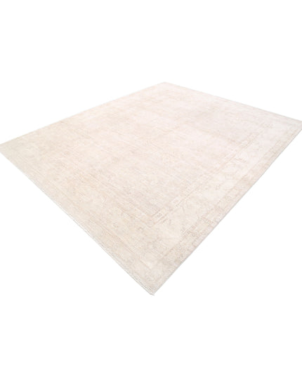 Oushak 8' 0" X 9' 11" Hand Knotted Wool Rug 8' 0" X 9' 11" (244 X 302) / Ivory / Wool