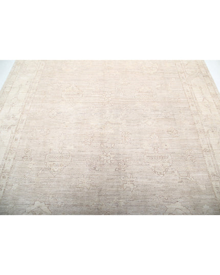 Oushak 8' 0" X 9' 11" Hand Knotted Wool Rug 8' 0" X 9' 11" (244 X 302) / Ivory / Wool