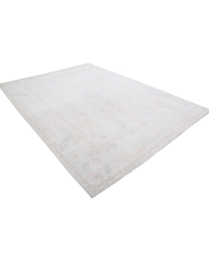 Oushak 7' 11" X 10' 9" Hand Knotted Wool Rug 7' 11" X 10' 9" (241 X 328) / Ivory / Wool