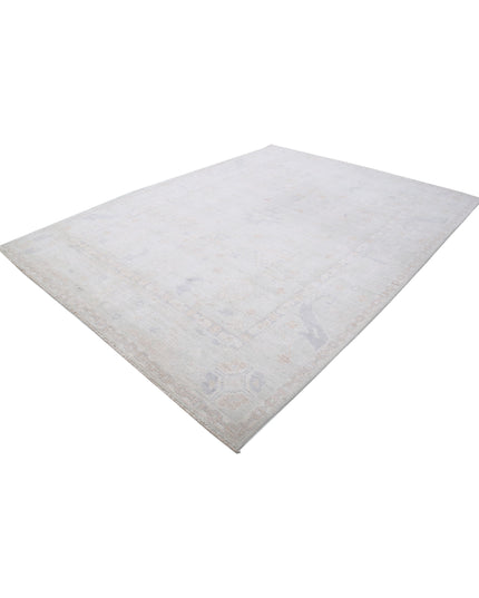 Oushak 7' 11" X 10' 9" Hand Knotted Wool Rug 7' 11" X 10' 9" (241 X 328) / Ivory / Wool