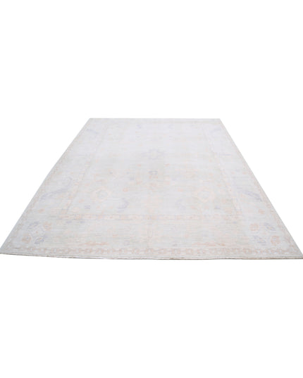 Oushak 7' 11" X 10' 9" Hand Knotted Wool Rug 7' 11" X 10' 9" (241 X 328) / Ivory / Wool