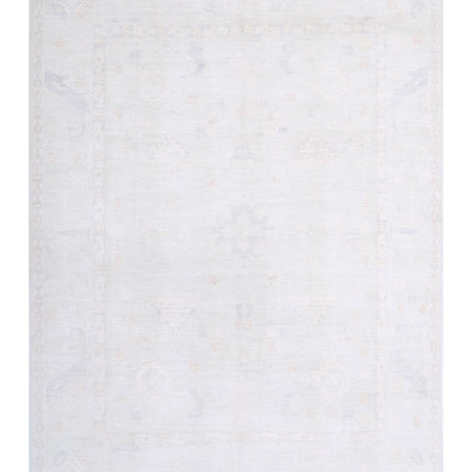 Oushak 7' 11" X 10' 9" Hand Knotted Wool Rug 7' 11" X 10' 9" (241 X 328) / Ivory / Wool