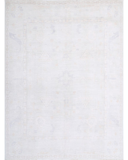 Oushak 7' 11" X 10' 9" Hand Knotted Wool Rug 7' 11" X 10' 9" (241 X 328) / Ivory / Wool