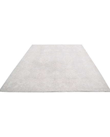 Oushak 7' 10" X 9' 0" Hand Knotted Wool Rug 7' 10" X 9' 0" (239 X 274) / Grey / Wool