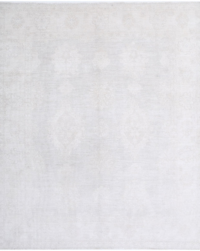 Oushak 7' 10" X 9' 0" Hand Knotted Wool Rug 7' 10" X 9' 0" (239 X 274) / Grey / Wool