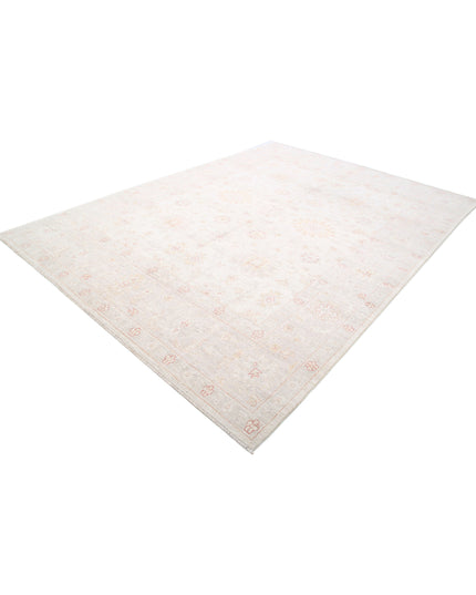 Oushak 8' 10" X 11' 11" Hand Knotted Wool Rug 8' 10" X 11' 11" (269 X 363) / Ivory / Wool