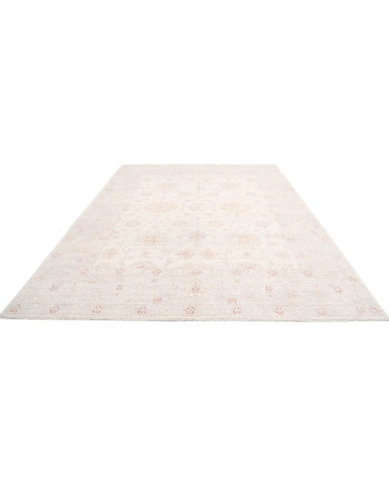 Oushak 8' 10" X 11' 11" Hand Knotted Wool Rug 8' 10" X 11' 11" (269 X 363) / Ivory / Wool