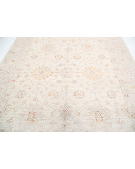 Oushak 8' 10" X 11' 11" Hand Knotted Wool Rug 8' 10" X 11' 11" (269 X 363) / Ivory / Wool