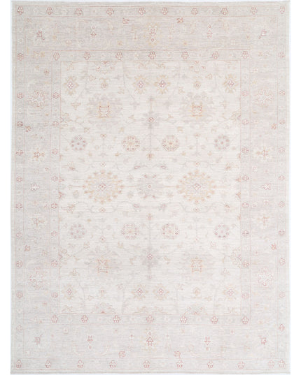 Oushak 8' 10" X 11' 11" Hand Knotted Wool Rug 8' 10" X 11' 11" (269 X 363) / Ivory / Wool