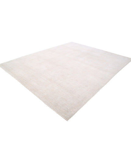 Oushak 9' 2" X 11' 5" Hand Knotted Wool Rug 9' 2" X 11' 5" (280 X 348) / Ivory / Wool