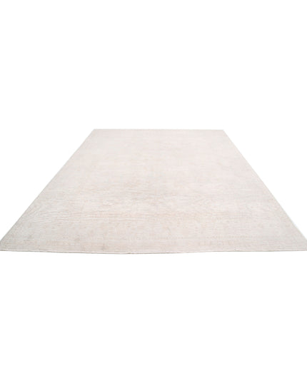 Oushak 9' 2" X 11' 5" Hand Knotted Wool Rug 9' 2" X 11' 5" (280 X 348) / Ivory / Wool
