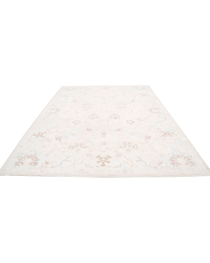 Oushak 8' 8" X 11' 7" Hand Knotted Wool Rug 8' 8" X 11' 7" (264 X 353) / Ivory / Wool