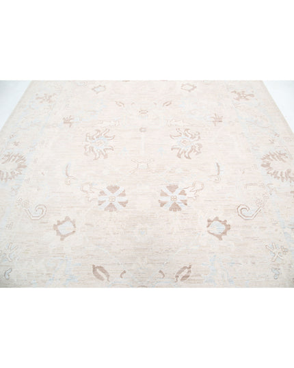 Oushak 8' 8" X 11' 7" Hand Knotted Wool Rug 8' 8" X 11' 7" (264 X 353) / Ivory / Wool