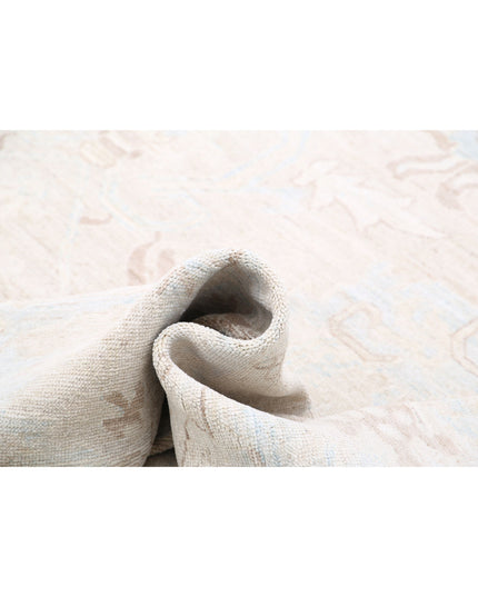 Oushak 8' 8" X 11' 7" Hand Knotted Wool Rug 8' 8" X 11' 7" (264 X 353) / Ivory / Wool