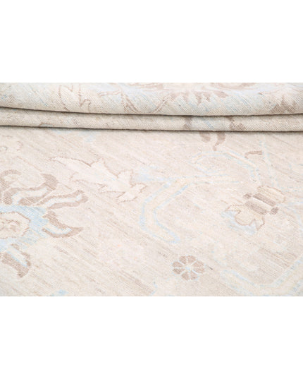 Oushak 8' 8" X 11' 7" Hand Knotted Wool Rug 8' 8" X 11' 7" (264 X 353) / Ivory / Wool