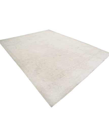 Oushak 9' 1" X 11' 9" Hand Knotted Wool Rug 9' 1" X 11' 9" (277 X 358) / Grey / Wool