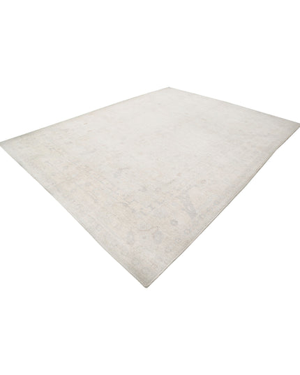 Oushak 9' 1" X 11' 9" Hand Knotted Wool Rug 9' 1" X 11' 9" (277 X 358) / Grey / Wool